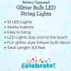 Celebrate Battery Operated Glitter 10 Bulb LED String Lights