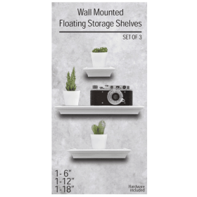 Wall Mounted Floating Storage Shelves