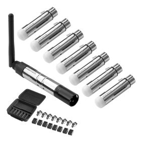 DMX Wireless Receiver Transmitter Controller for LED Stage Light 8 PCs Silver