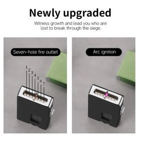 Premium Windproof Lighter – Father's Day Gift Blue Flame Butane Lighter with Fuel Gauge