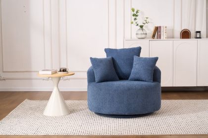 LY-031BL SWIVEL COMPRESSION CHAIR: Single-seat compression chair, Crochet yarn material, Full Sponge Compression Swivel Chair
