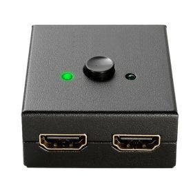 HD IN & HD OUT Bi-directional Switch Adapter 1x2 or 2x1 4K HDTV Splitter Converter Hub Manual Switcher Supports HD 3D 1080P for DVD HDTV Projecto