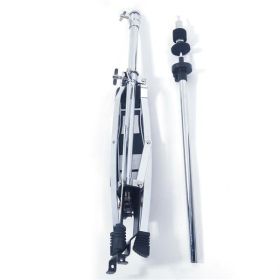 [Do Not Sell on Amazon]Glarry Professional Pedal Control Style Hi-Hat Stand with Pedal Silver & Black