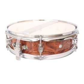 [Do Not Sell on Amazon]Glarry 13 x 3.5" Snare Drum Poplar Wood Drum Percussion Set Tiger Stripes
