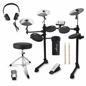 ADM Electronic Drum Set, 5 Drums 3 Cymbals Drum Kit for Beignner Adult