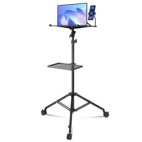 VEVOR Projector Stand with Wheels, Laptop Stand Tripod Adjustable Height from 31.3 to 67.3"
