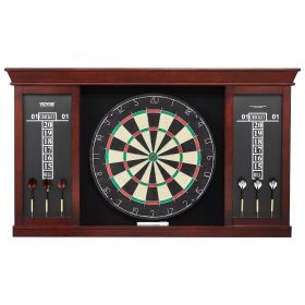 VEVOR Dartboard and Cabinet Set, Ready-to-Play Bundle Official Size Dartboard Cabinet Set, Steel Tip Dart Cabinet, Features Easy Assembly