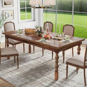62' Farmhouse Dining Table for 4-6 People, Large Wood Rectangle Kitchen Table, Modern Dinner Table Kitchen & Dining Room Furniture