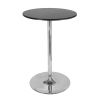 Spectrum Pub Table; 28" Round Black with Chrome Leg