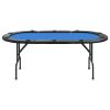Poker Table Blue Engineered wood, felt, artificial leather, steel