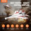 VEVOR RC Plane, 2.4GHZ 4 Channel Remote Control Airplane with 6-Axis Gyro Stabilizer, Ready to Fly Fighter Aircraft Plane Toy with 2 Batteries