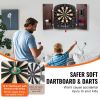 VEVOR Dartboard and Cabinet Set, Ready-to-Play Bundle Dartboard Cabinet Set, Hideaway Cabinet Features Electronic Scoring, Easy Assembly