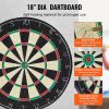 VEVOR Dartboard and Cabinet Set, Ready-to-Play Bundle Official Size Dartboard Cabinet, Steel Tip Dart Hideaway Cabinet, Features LED Light