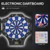 Electronic Dartboard Set with 31 Games and 285 Programs for 8 Players, Soft Tip Dart Board Set with Cabinet, 6 Darts and 6 Spare Tips, LCD Display