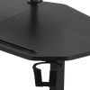 Techni Sport TS911D Gaming Desk with Shelves & Accessory Holder, Black