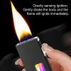 Metal Dual-Flame Lighter – Adjustable Soft & Jet Flame with Side Ignition – Perfect Father's Day Surprise