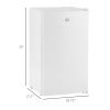 3.2 Cu.Ft Mini Fridge with Freezer, Compact Refrigerator with Adjustable Shelf, Mechanical Thermostat, Reversible Door, White
