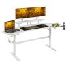 Techni Sport TS911D Gaming Desk with Shelves & Accessory Holder, White