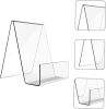 Clear Acrylic Book Stands for Display Transparent Desktop Book Display Racks for Calendars and Home Office Decor and Stylish Display Stands