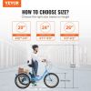 VEVOR Adult Tricycles Bike, 24 Inch Three-Wheeled Bicycles, 3 Wheel Bikes Trikes, Carbon Steel Cruiser Bike with Basket & Adjustable Seat