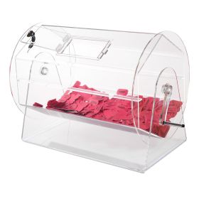 VEVOR Acrylic Raffle Drum,Professional Raffle Ticket Spinning Cage with 2 Keys, Transparent Lottery Spinning Drawing