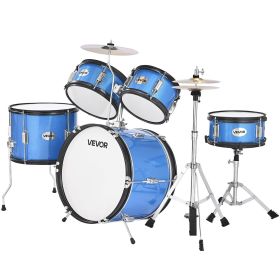 Kids Drum Set 5-Piece Junior Musical Drum Kit with 16 in Bass Drum (Blue)