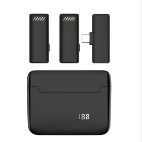 Cross border new wireless lavalier microphone with charging chamber; mobile phone live broadcast; outdoor recording; noise reduction radio microp (colour: S13 TC interface (with charging compartment))