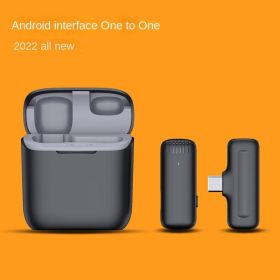 Cross border new wireless lavalier microphone with charging chamber; mobile phone live broadcast; outdoor recording; noise reduction radio microp (colour: J11 one driven one TYPE-C interface (with charging chamber))