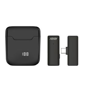 Cross border new wireless lavalier microphone with charging chamber; mobile phone live broadcast; outdoor recording; noise reduction radio microp (colour: S11 TC interface (with charging compartment))