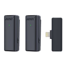 Cross border new wireless lavalier microphone with charging chamber; mobile phone live broadcast; outdoor recording; noise reduction radio microp (colour: S12 Apple interface (without charging compartment))