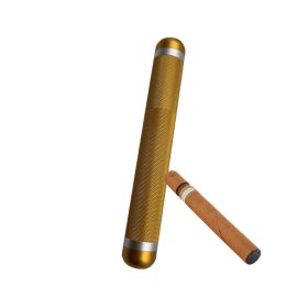 Portable Metal Cigar Humidor Cigar Storage Tube (Type: Cigaret Box, Color: Gold)