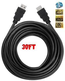 4K HDMI 2.0 Cable UHD HDTV Ultra HD High Speed 2160P HDR 60Hz 18Gbps Dolby HDCP (Cable Length: 30FT)