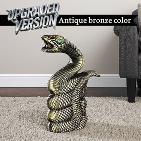 "Snake Windproof Lighter – Horizontal Flame Butane Lighter + Desktop Decor – Unique Men's Gift" (Color: bronze)