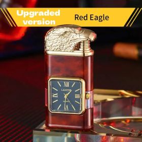 June 15 Father's Day Gift, Butane Lighter, Magic Dual Flame Lighter, Windproof Jet & Soft Flame Switchable Lighter (Color: Red)