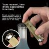 "Military Style Lighter - Windproof Butane with Bottle Opener - Survival Gear for Outdoor Adventures"