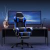 Video Game Chairs for Adults, PU Leather Gaming Chair with Footrest, 360°Swivel Adjustable Lumbar Pillow Gamer Chair
