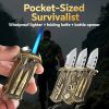 "Military Style Lighter - Windproof Butane with Bottle Opener - Survival Gear for Outdoor Adventures"