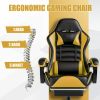 Ergonomic Gaming Chair for Adults, Comfortable Computer Chair for Heavy People, Adjustable Height Office Desk Chair with Wheels
