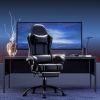 Video Game Chairs for Adults, PU Leather Gaming Chair with Footrest, 360°Swivel Adjustable Lumbar Pillow Gamer Chair