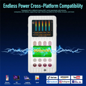 M01 Portable Mixer With Built-in Microphone For Outdoor Singing Interview Teaching, 2 Customizable Effects, 4 Voice Changers, 64 Timbres, Backing (Option: M01)