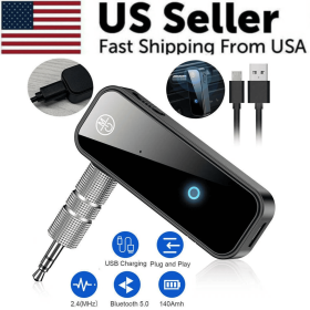 USB Wireless Bluetooth 5.0 Transmitter Receiver 2in1 Audio Adapter 3.5mm Aux Car (Option: Default Title)
